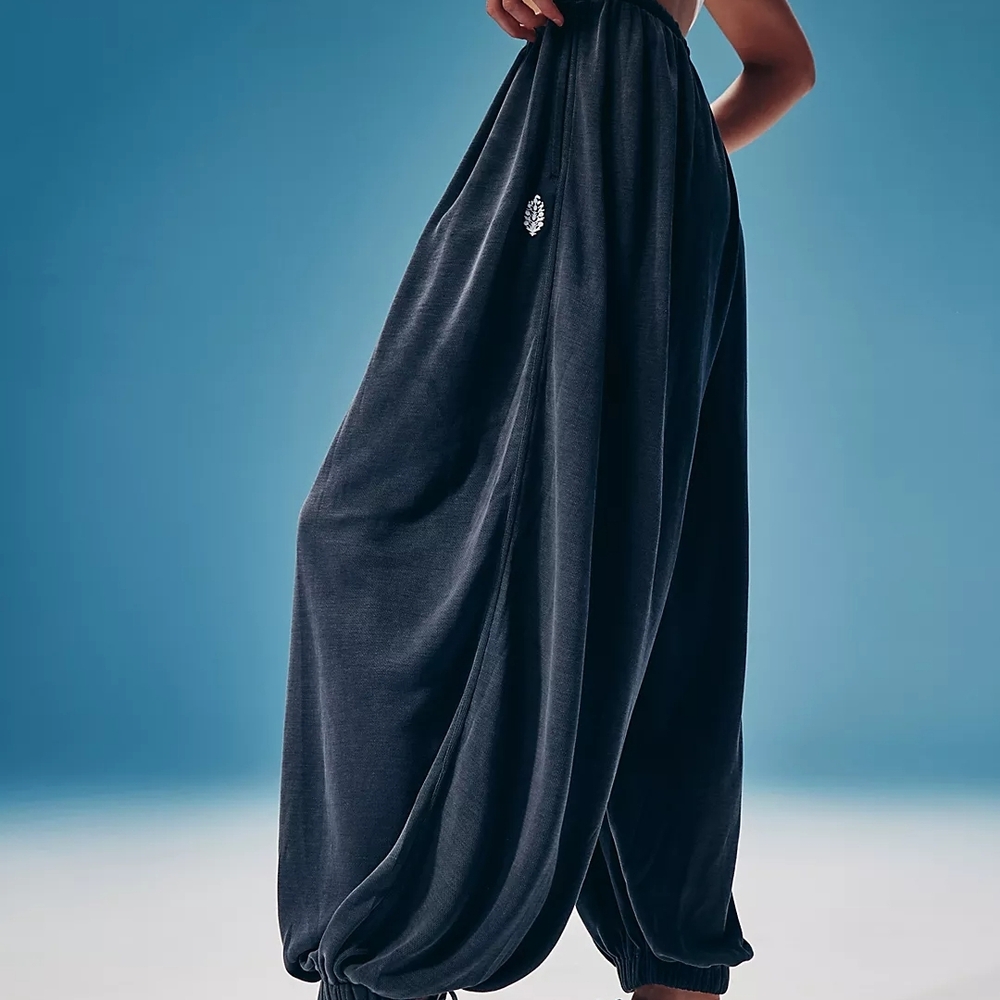 FP Movement by Free People Wide Leg Pants - Black- But Look Blue Also